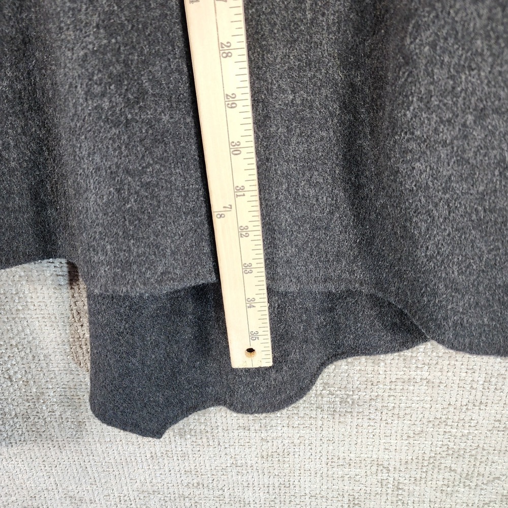 Eileen Fisher Boiled Wool Open Front Shawl Collar Coat Womens L Charcoal Nice! - Picture 10 of 13